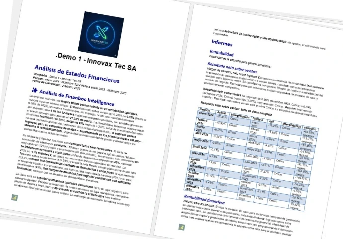 Informe financiero exportado con marca propia desde Finanboo